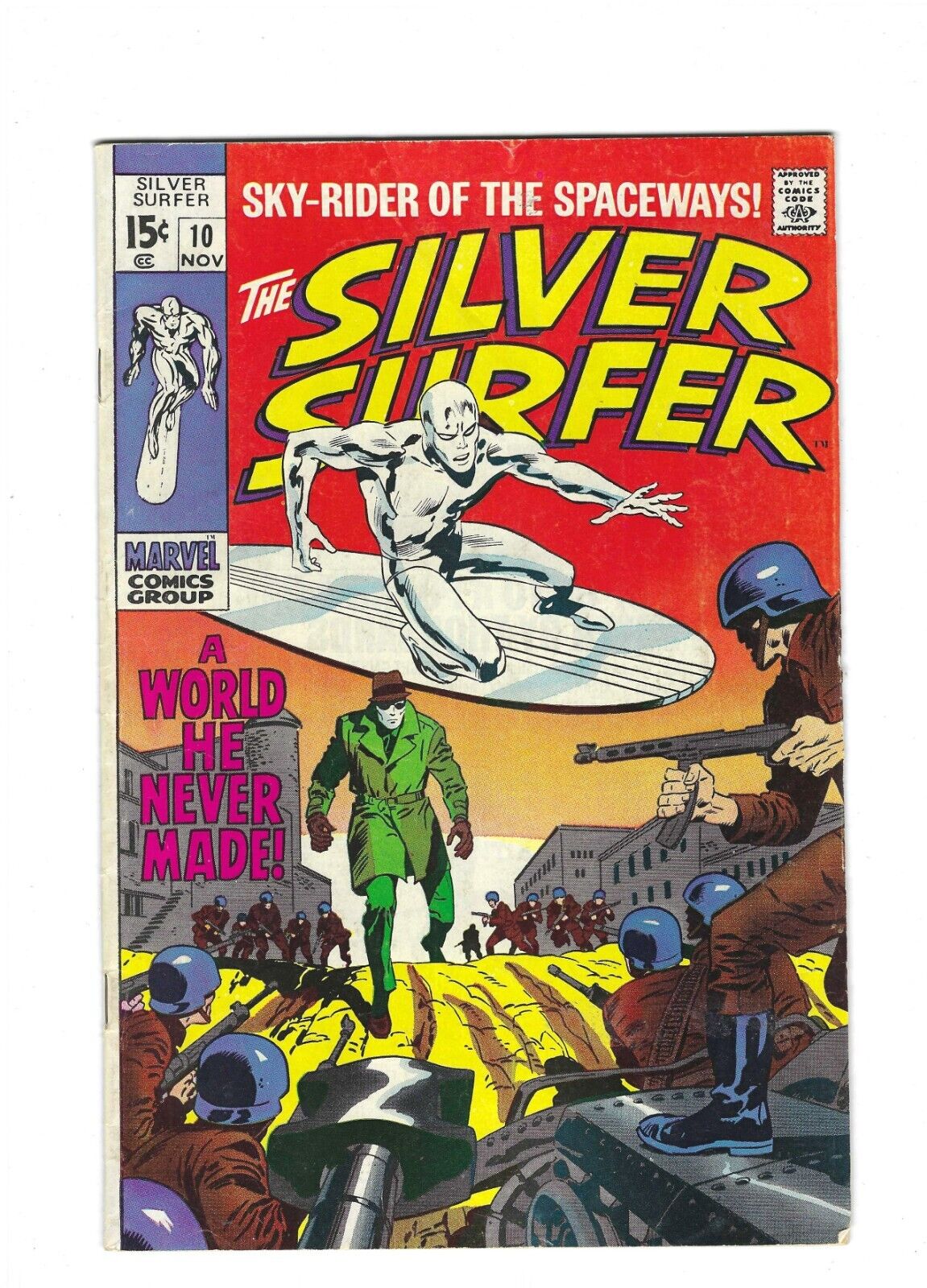 SILVER SURFER #10  STAN LEE Story  John Buscema Cover/Artwork  1st YARRO GORT