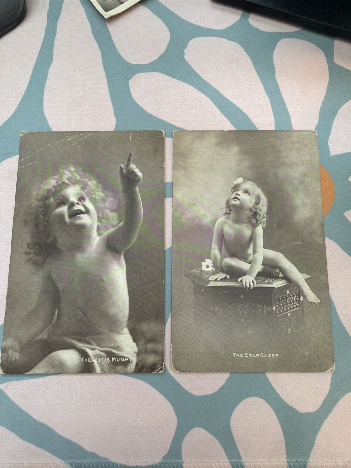 Antique Art Postcard Pair 
