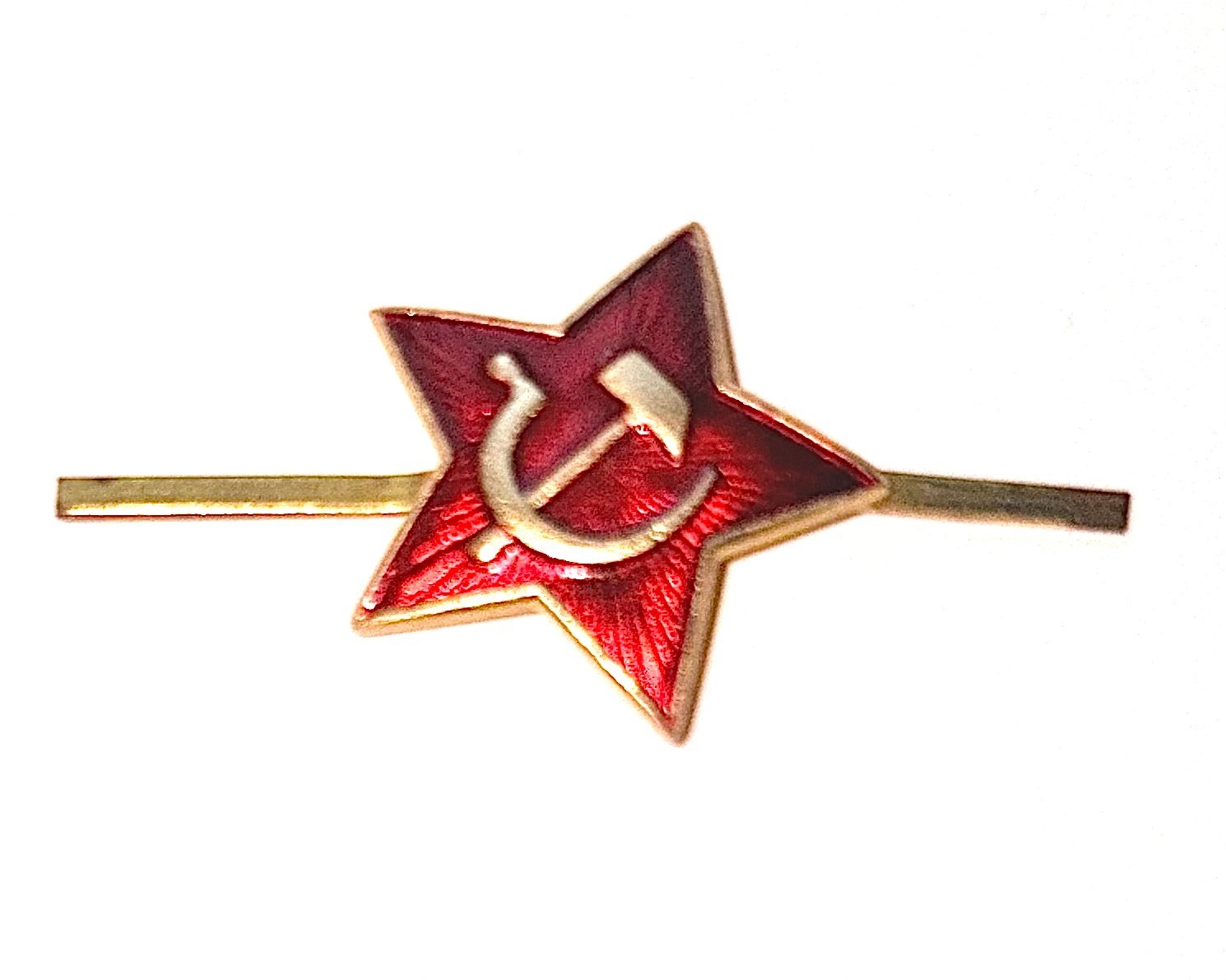 SOVIET USSR RED STAR w/ hammer and sickle BADGE INSIGNIA 