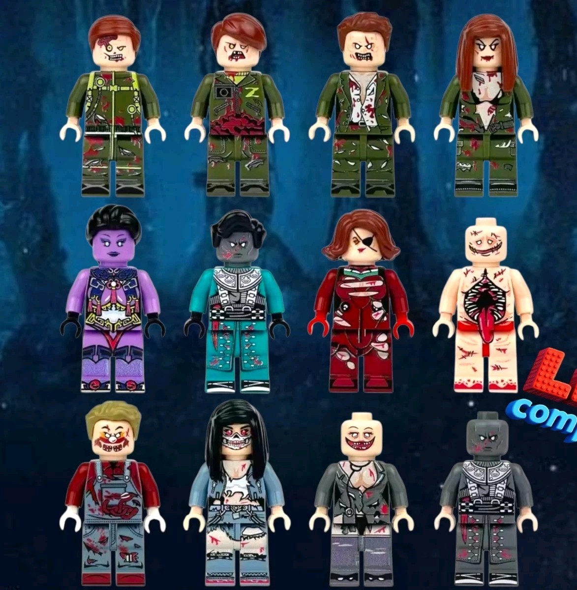 12X🧟 LOT NEW FIGURES CUSTOM PRINT ZOMBIE Toy ZOMBIES MINIFIGURES CORPSE CARCASS