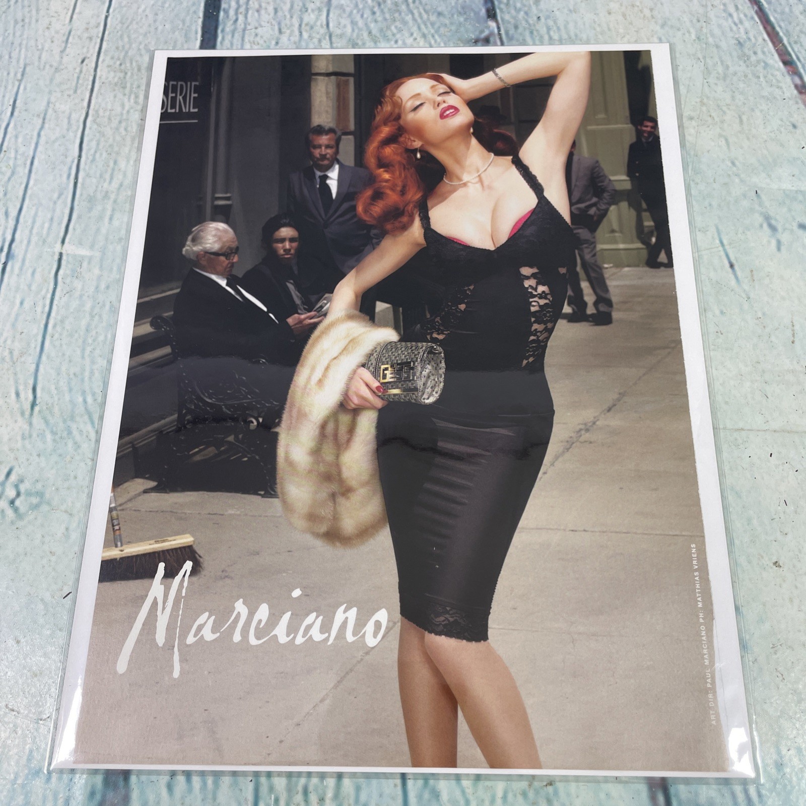 2008 Sexy Lady Legs Hot Body Dress Redhead Print Ad/Poster Pinup Art Magazine Pg