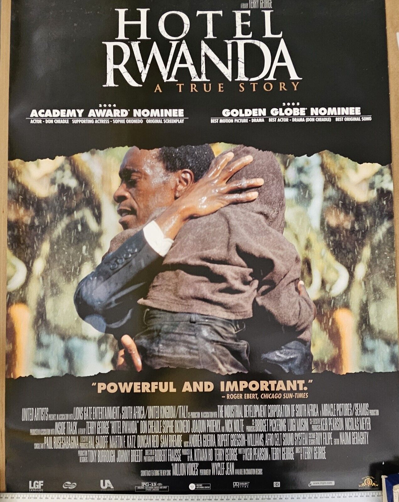 A True Story Hotel Rwanda  DVD promotional Movie poster