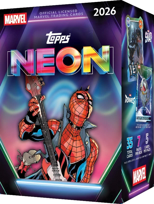 2026 TOPPS NEON MARVEL VALUE BLASTER BOX (35 Cards) Disney Brand New Sealed QTY