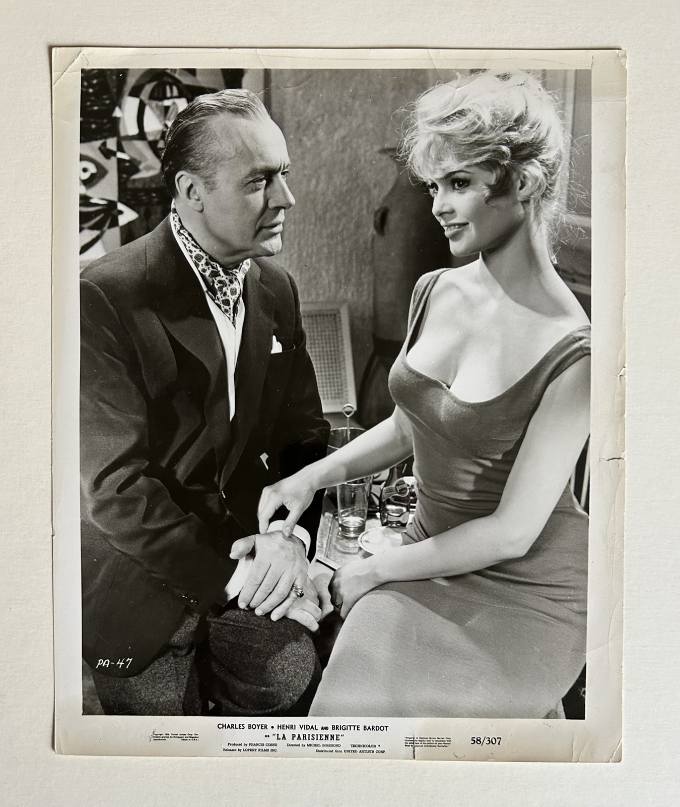 ORIGINAL BRIGITTE BARDOT VINTAGE FRENCH CINEMA PHOTOGRAPH 1950s — LOT OF 2