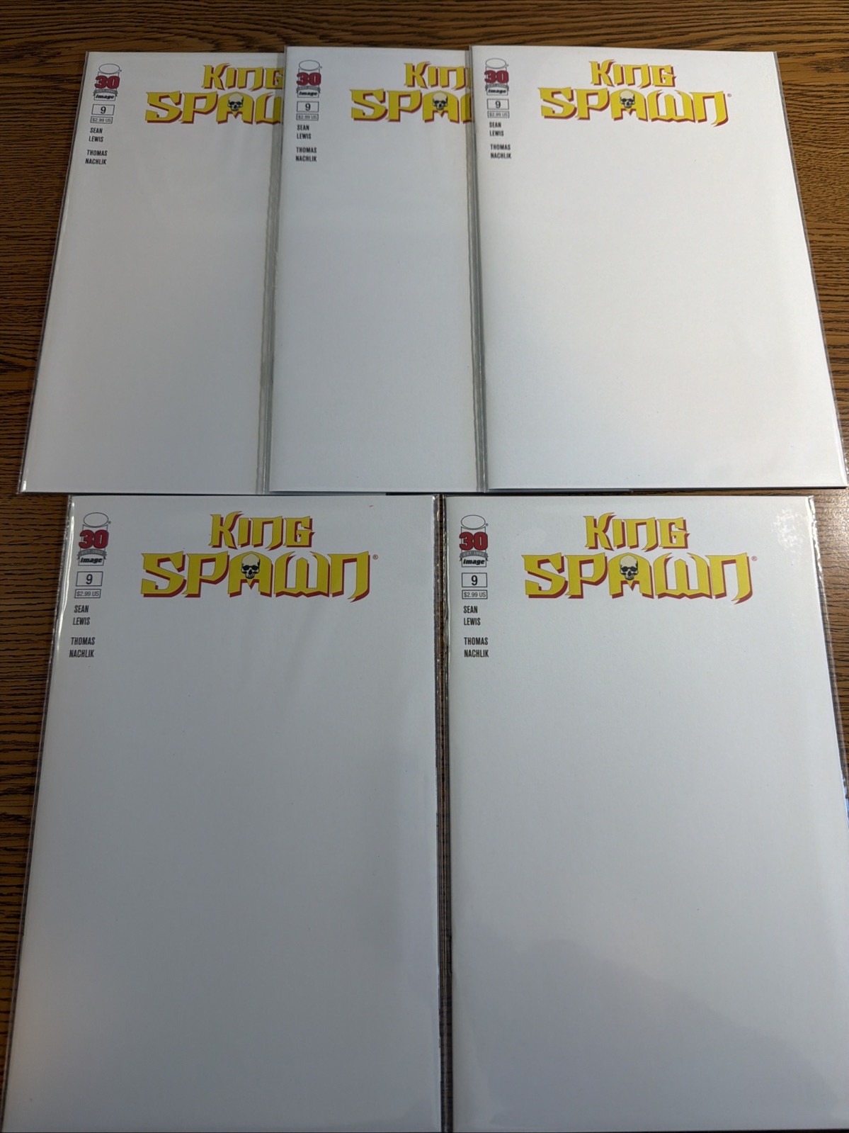 King Spawn #9 Blank Sketch Variant Lot of 5x Copies Image Mcfarlane NM-