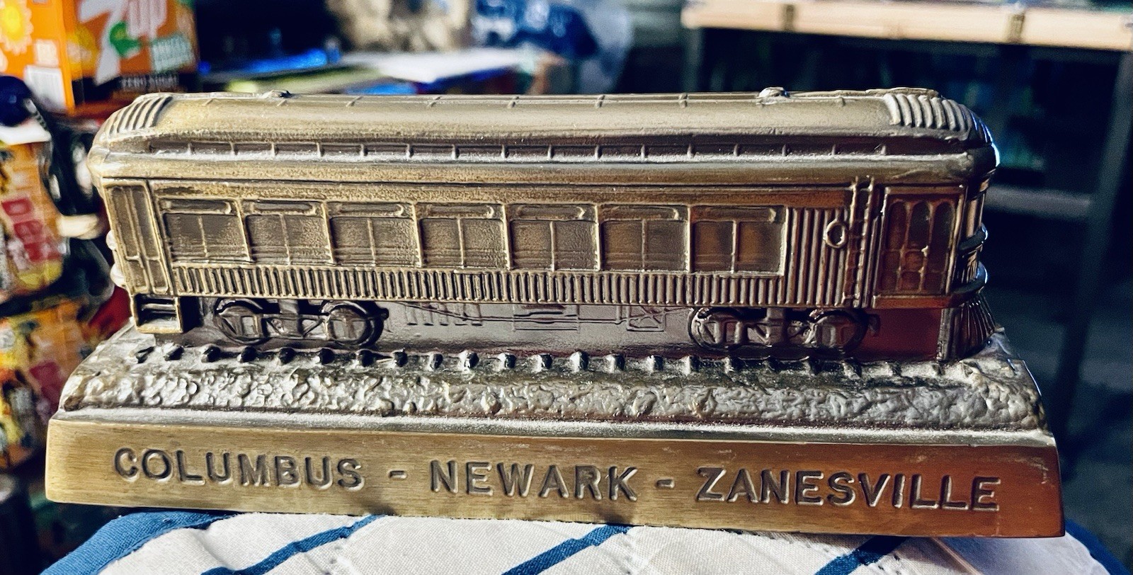 Bronze Banthrico Ohio Electric Railway Edition Coin Bank Interurban 1902-1929