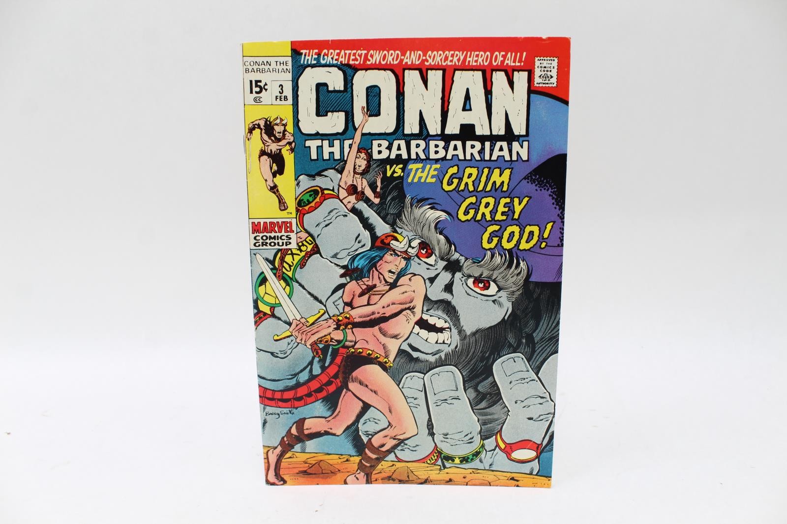 Conan the Barbarian vs The Grim Grey God Vol. 1 No. 3 Comic, February 1971