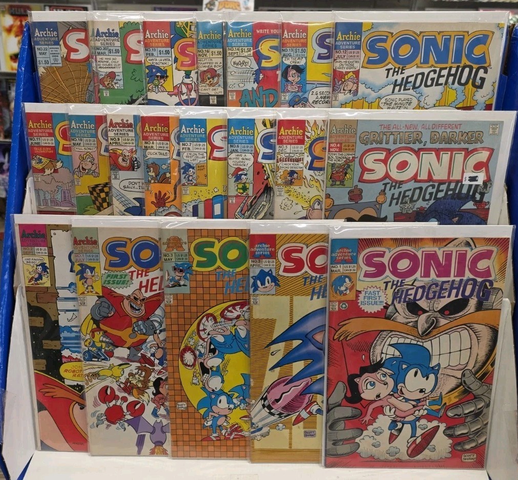 LOT OF 21 SONIC THE HEDGEHOG (ARCHIE 1993) V. 1 #1-3, V. 2 #1, 2, 3-22 / FN-/+