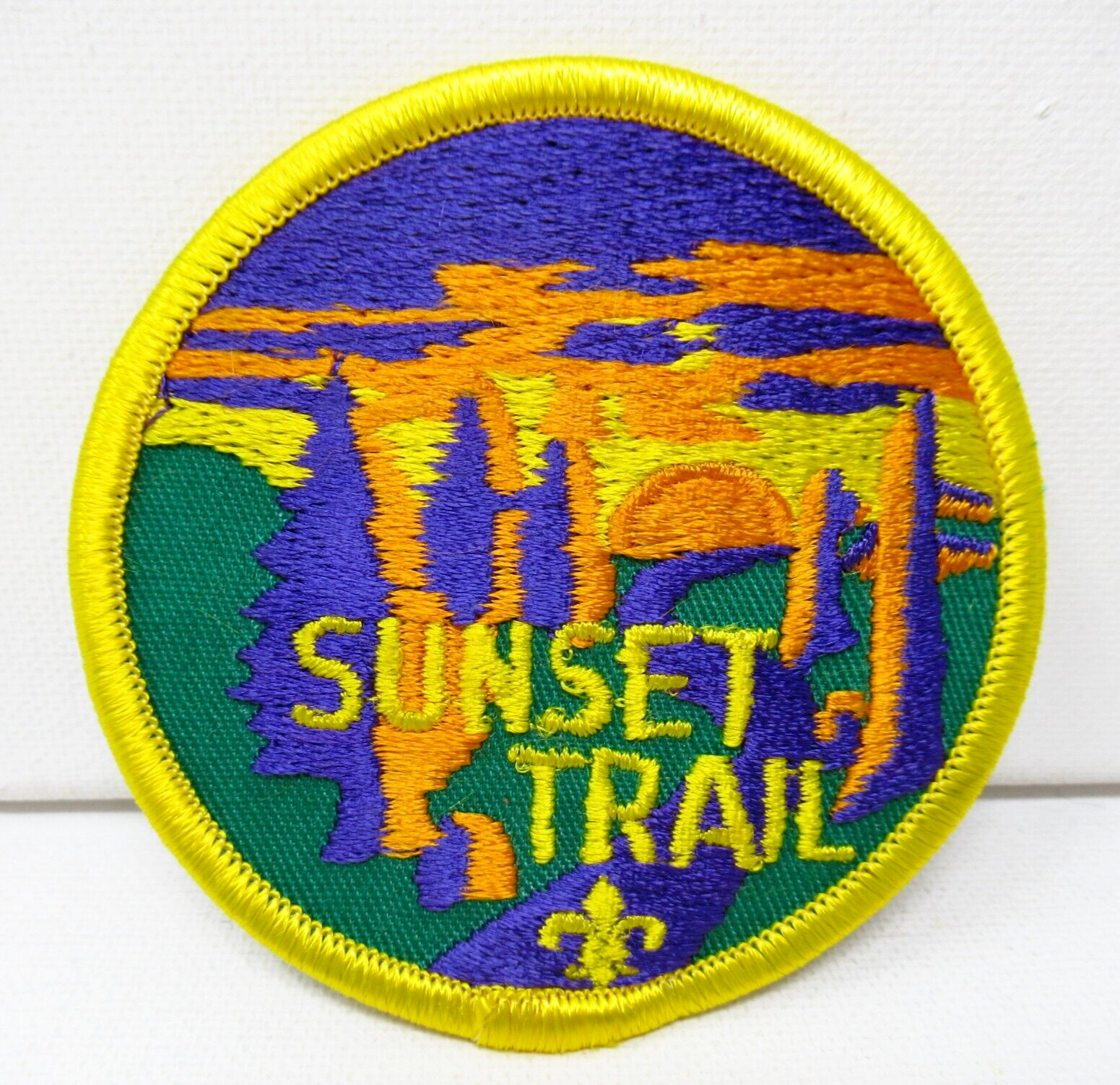 Vintage Sunset Trail Patch BSA Cascade Pacific Council Boy Scouts Embroidered