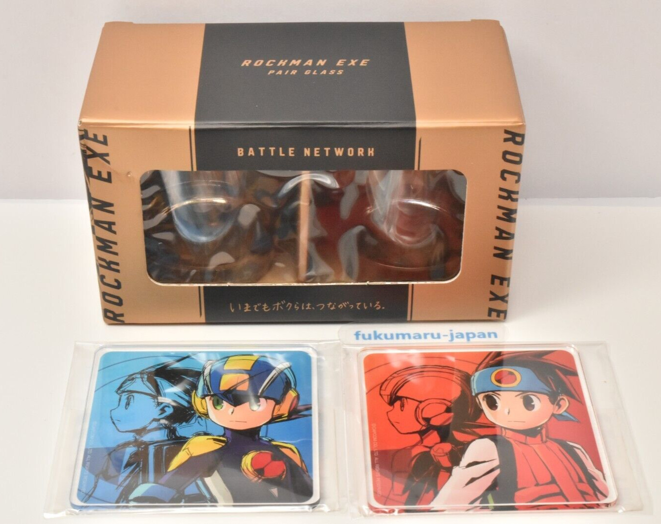 Megaman Advanced Collection Pair Glass Acrylic Coaster set Capcom 2023