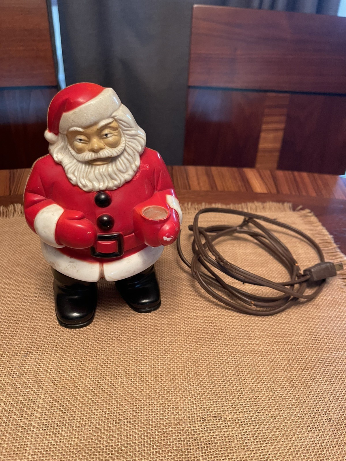 Rare Vintage Royal Electric Company Christmas Santa Flat Back #939 Blow Mold