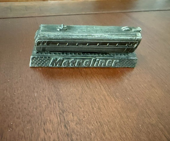 Vintage Penn Central Metroliner Train Paperweight