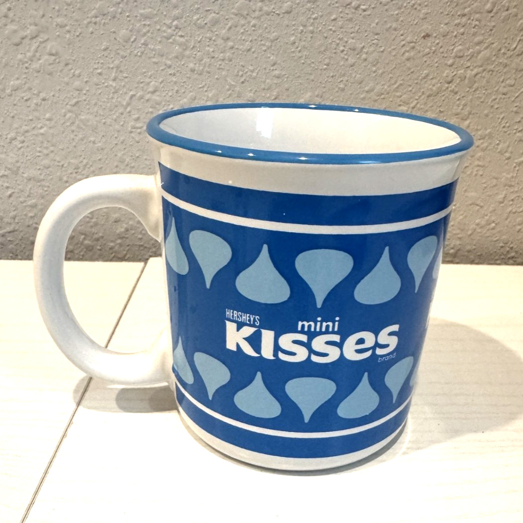 Galerie Hershey\'s Mini Kisses Blue white Coffee Mug Tea Cup ceramic