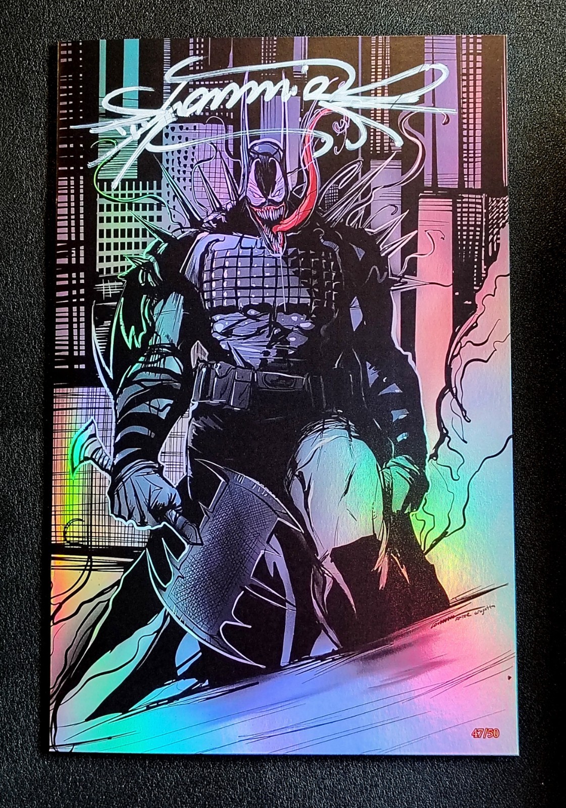 Gorkem Demir Venomized Absolute Batman Foil Art Book Symbiote Signed #47/50