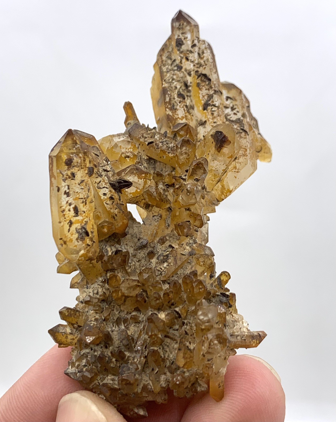 34 Gram Natural Yellow Quartz Crystal Cluster From Pakistan.