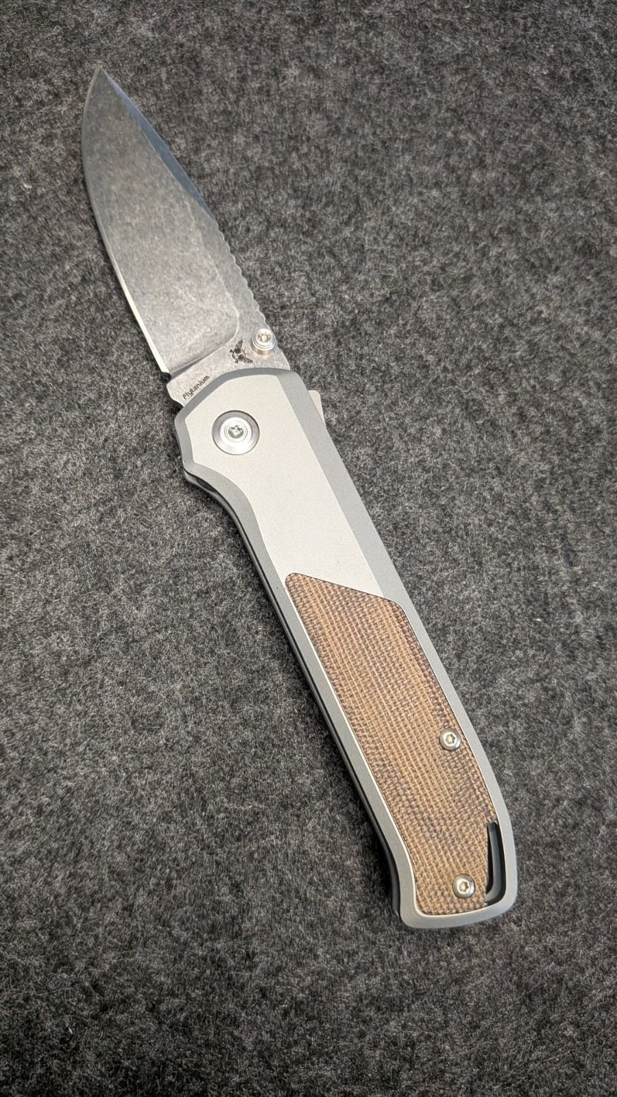 FLYTANIUM Arcade- Gunmetal Micarta W/Bonuses - Read Description FLYTANIUM Arcade- Gunmetal Micarta W/Bonuses - Read Description