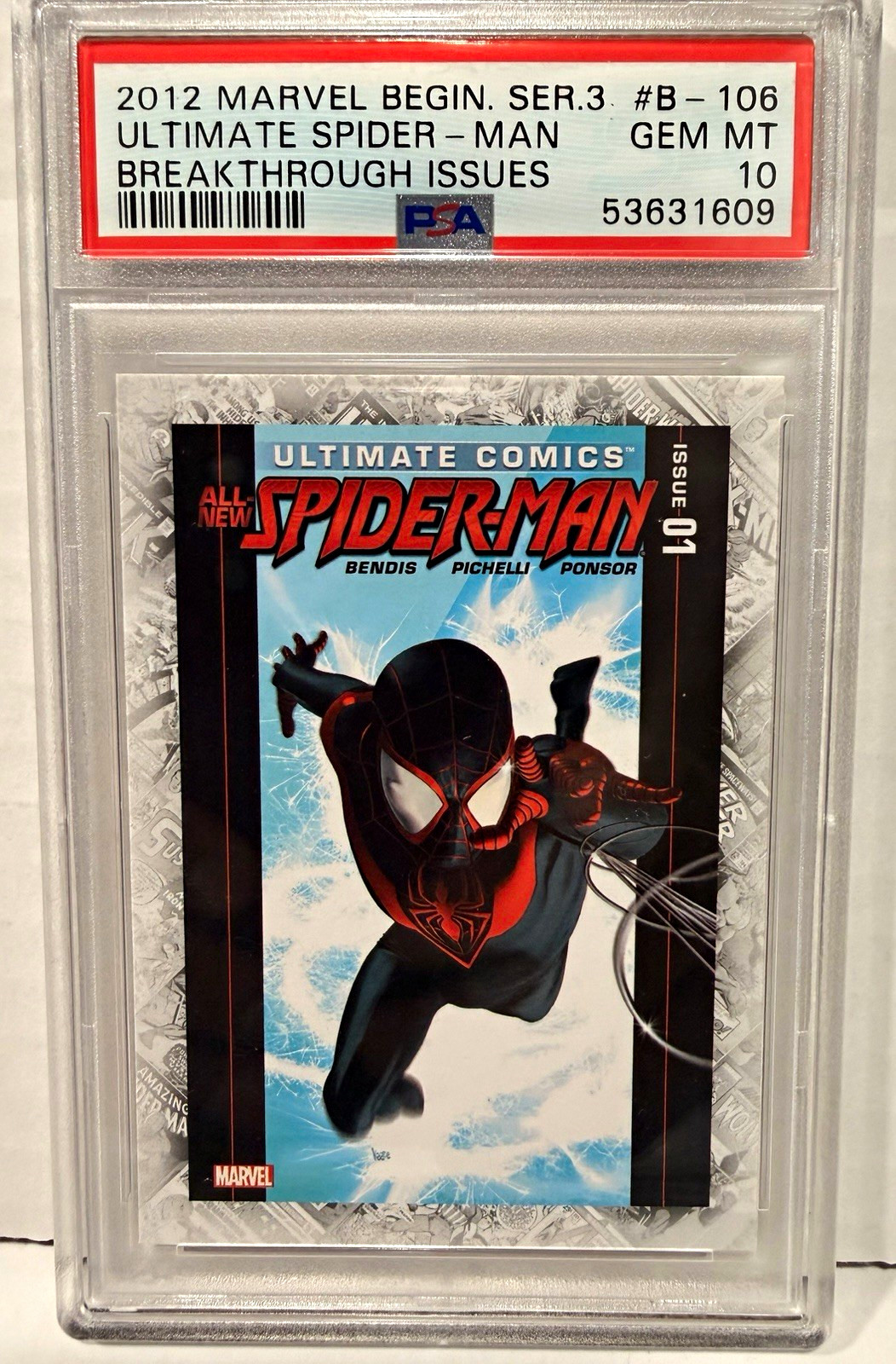 2012 Marvel Beginnings Series 3 Miles Morales Rookie Card PSA 10 Low Pop Rare