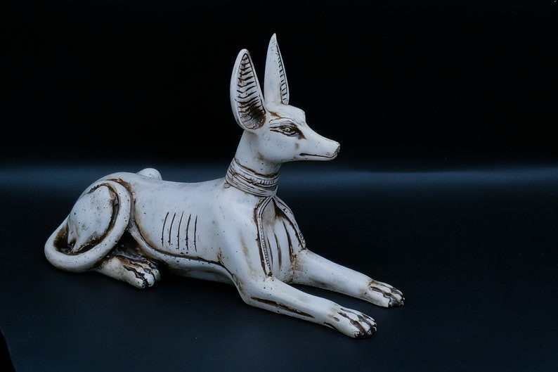 ANCIENT EGYPTIAN ANTIQUE STATUE God Anubis Seated Protector