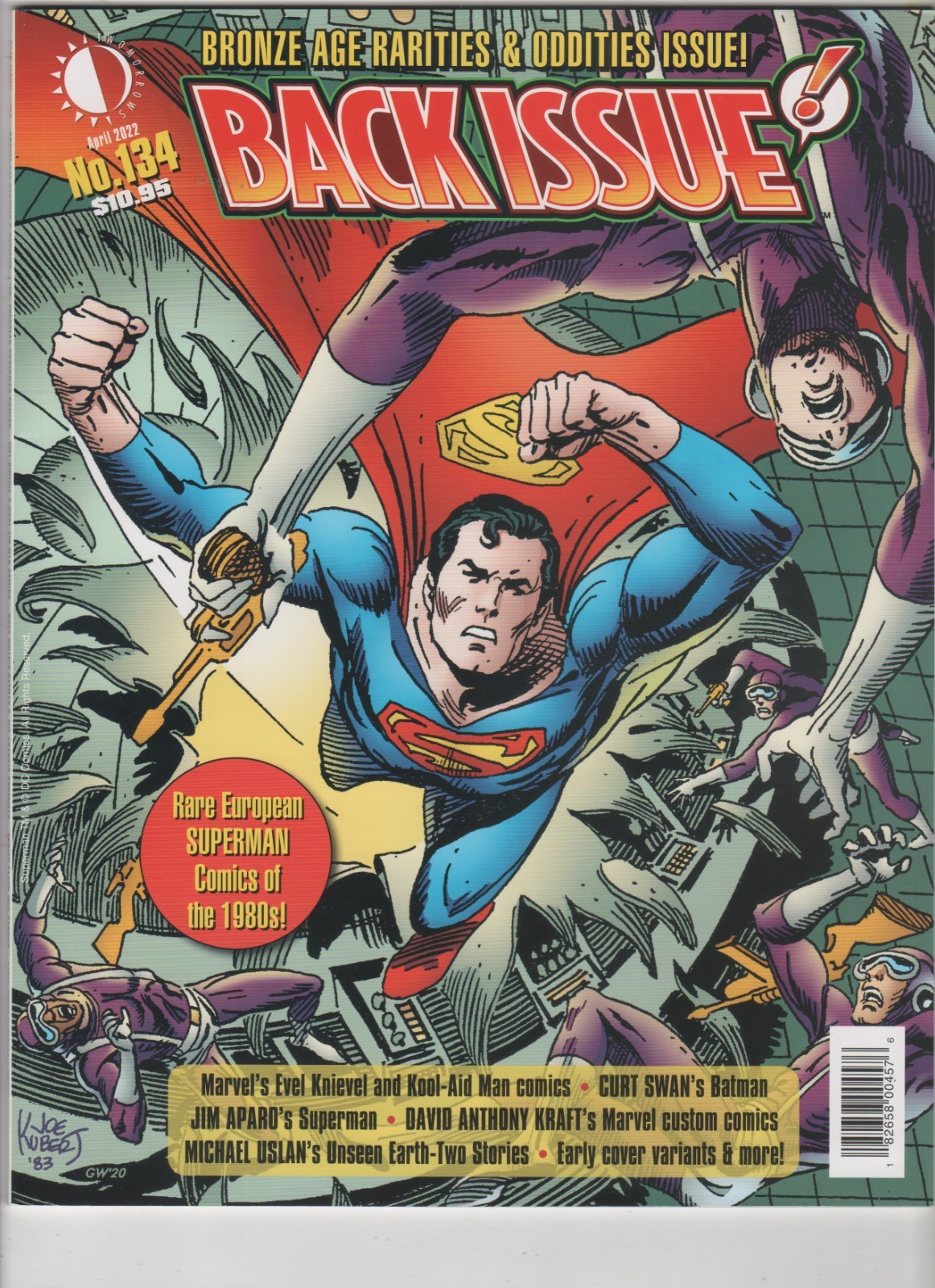 Back Issue Magazine #134,Bronze Rarities,Joe Kubert Cover,NM- 9.2,1st Print,2022