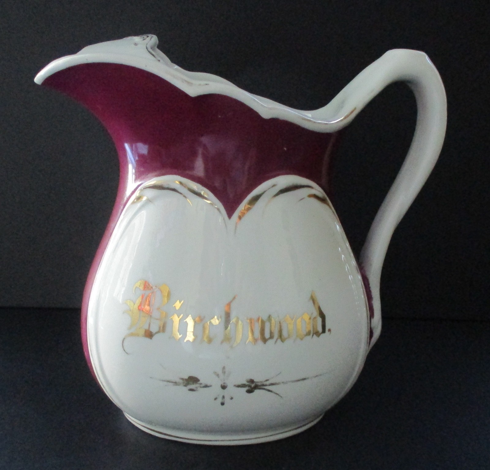 Late 19th Century Hotel Water Pitcher Birchwood Inn Temple Sharon New Hampshire