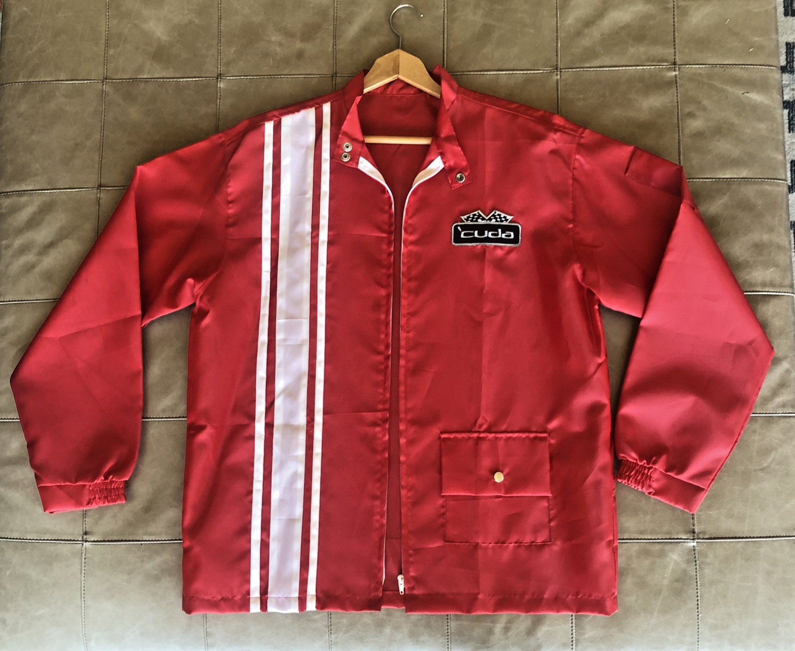 Vintage \'CUDA Plymouth Barracuda Windbreaker Jacket 60\'s-70\'s Mopar Muscle XL