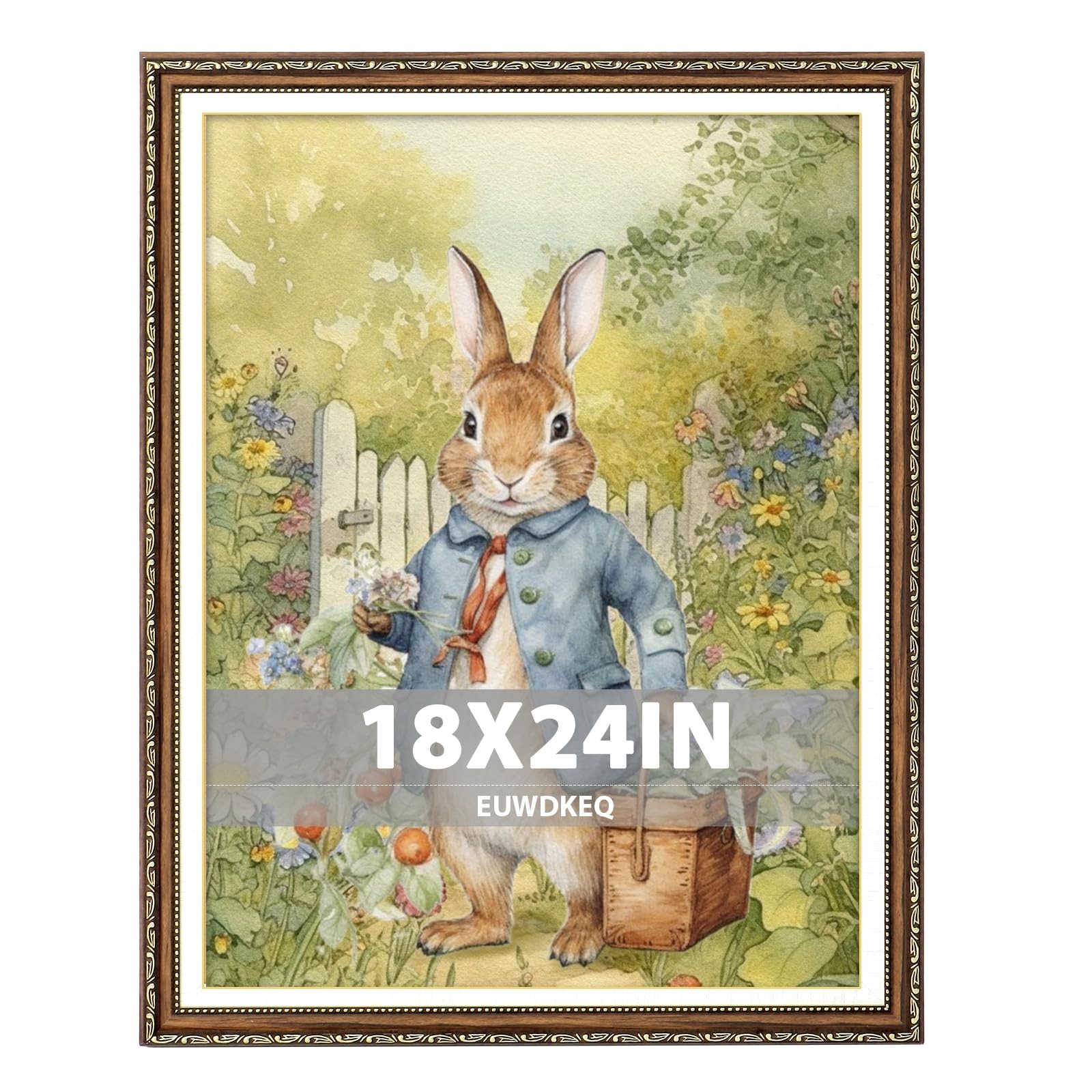 18x24 Frame, Vintage 18 x 24 Picture Frame, Classic Ornate Embossed Decorativ...
