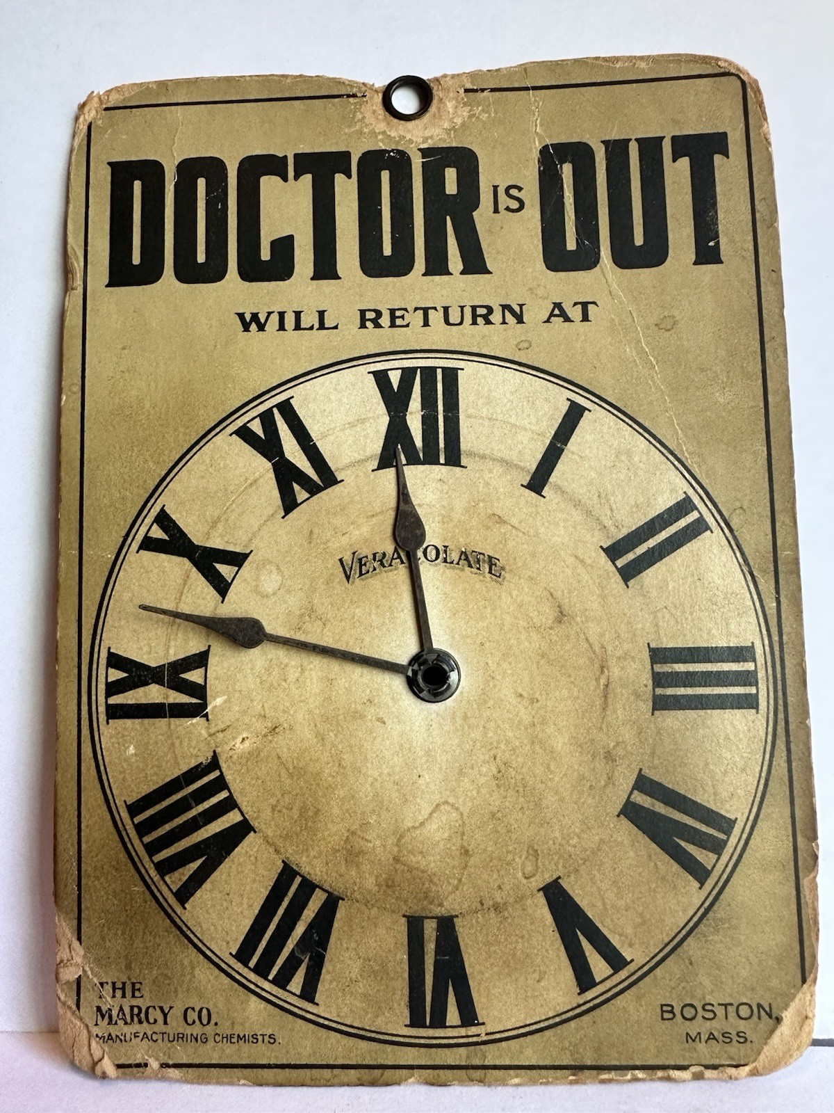 1910 Vintage Doctor Is In-Out Office Cardboard Sign Medical Pharmacy Advertising 1910 Vintage Doctor Is In-Out Office Cardboard Sign Medical Pharmacy Advertising
