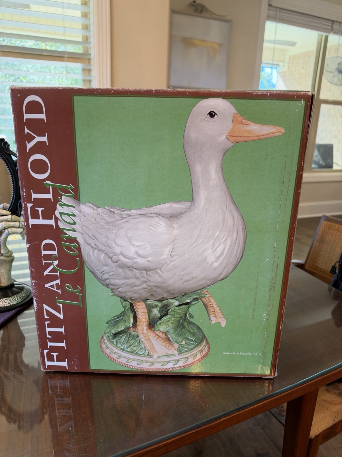 Male Duck Figurine - Fitz and Floyd Le Canard 2003 - New Open Box