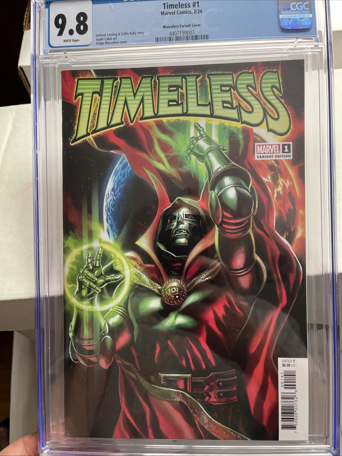 Timeless #1 CGC 9.8 Spoiler Massafera Variant Timeless #1 CGC 9.8 Spoiler Massafera Variant