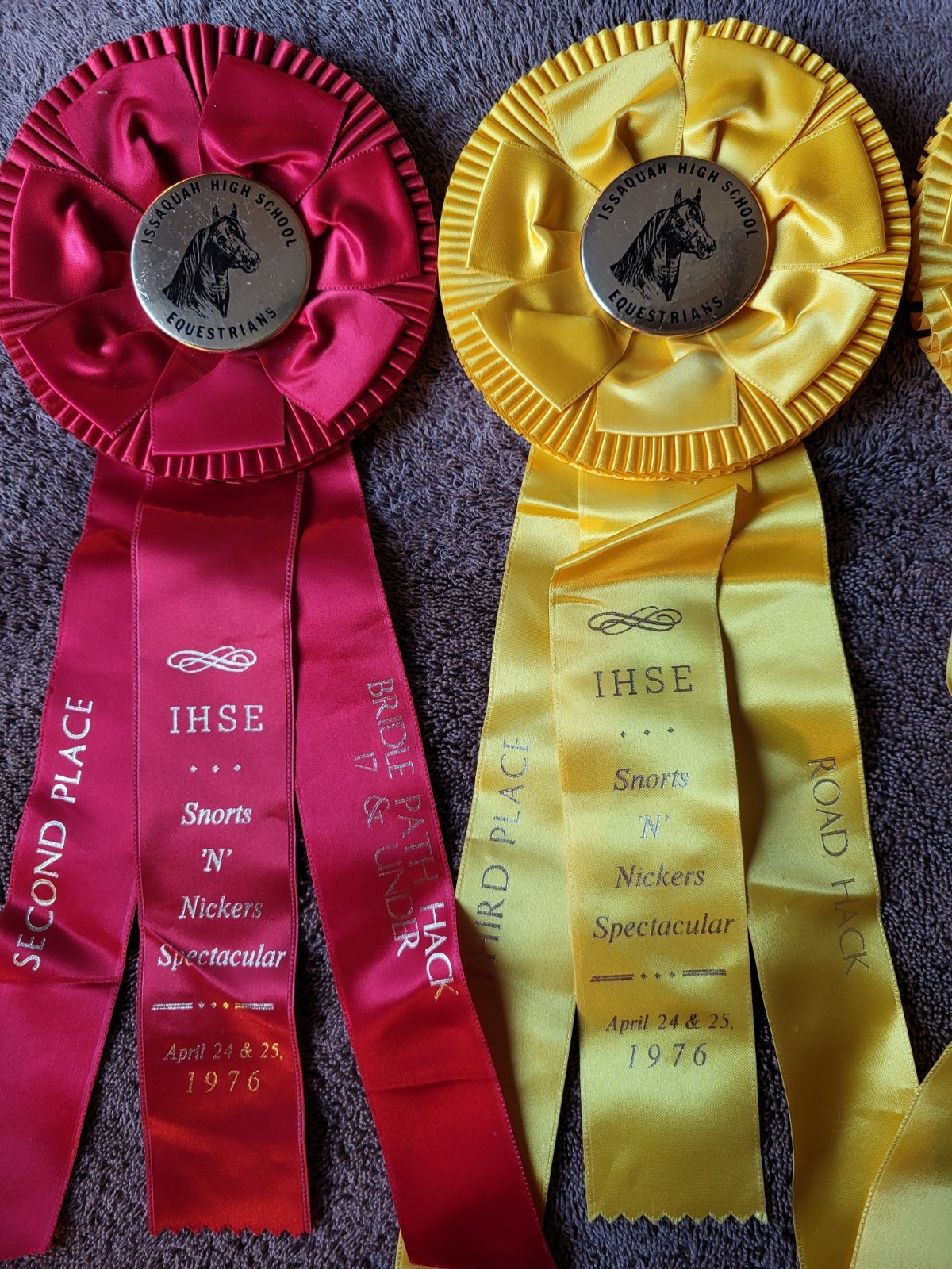 Issaquah High Vintage Horse Show Ribbons Awards Equestrian Events Wash.State
