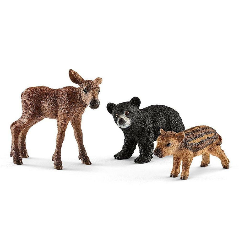 NEW Schleich 41457 Set Forest Babies RETIRED wild life figures figurines rare