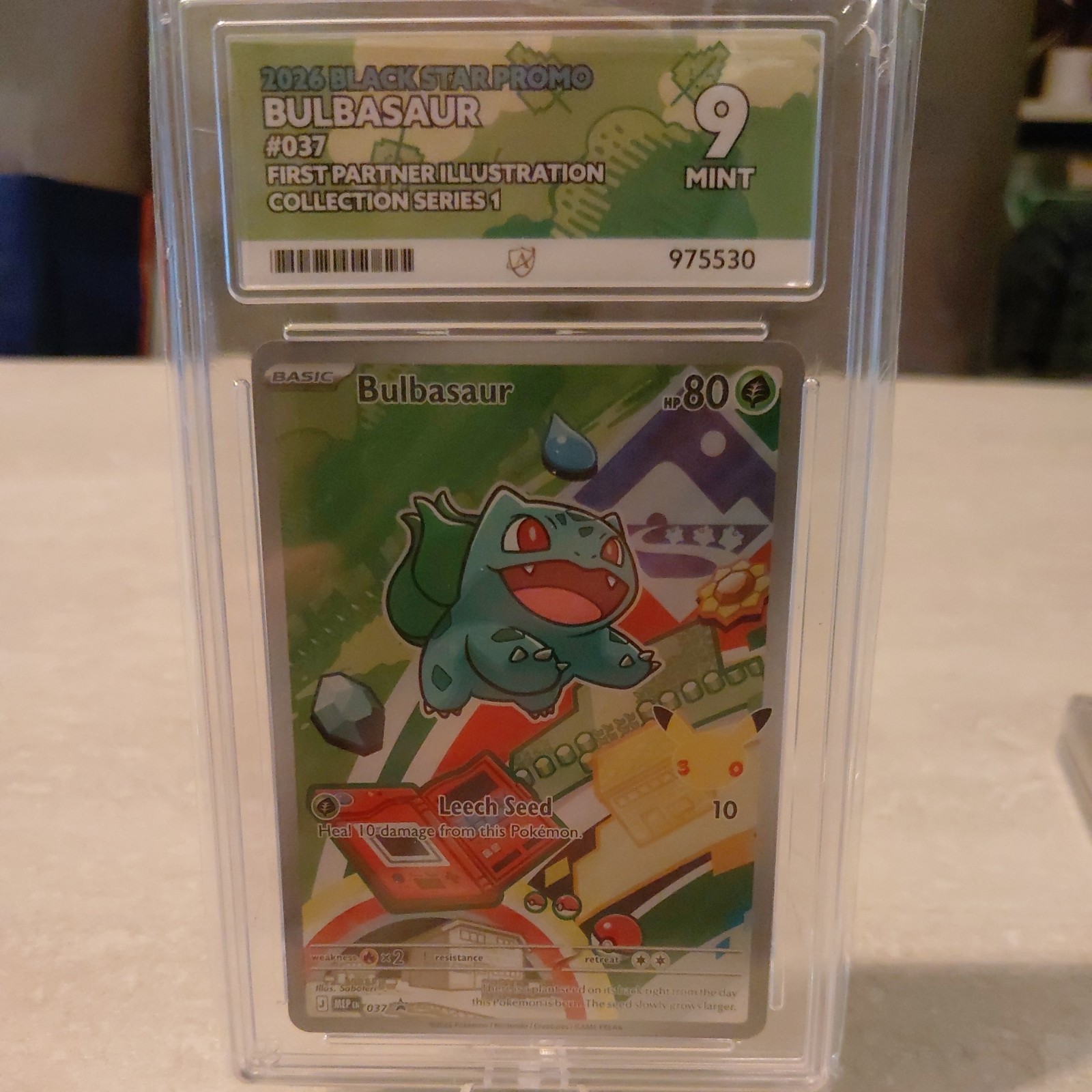 Bulbasaur 037 First Partner Illustration Black Star Promo Holo Ace 9