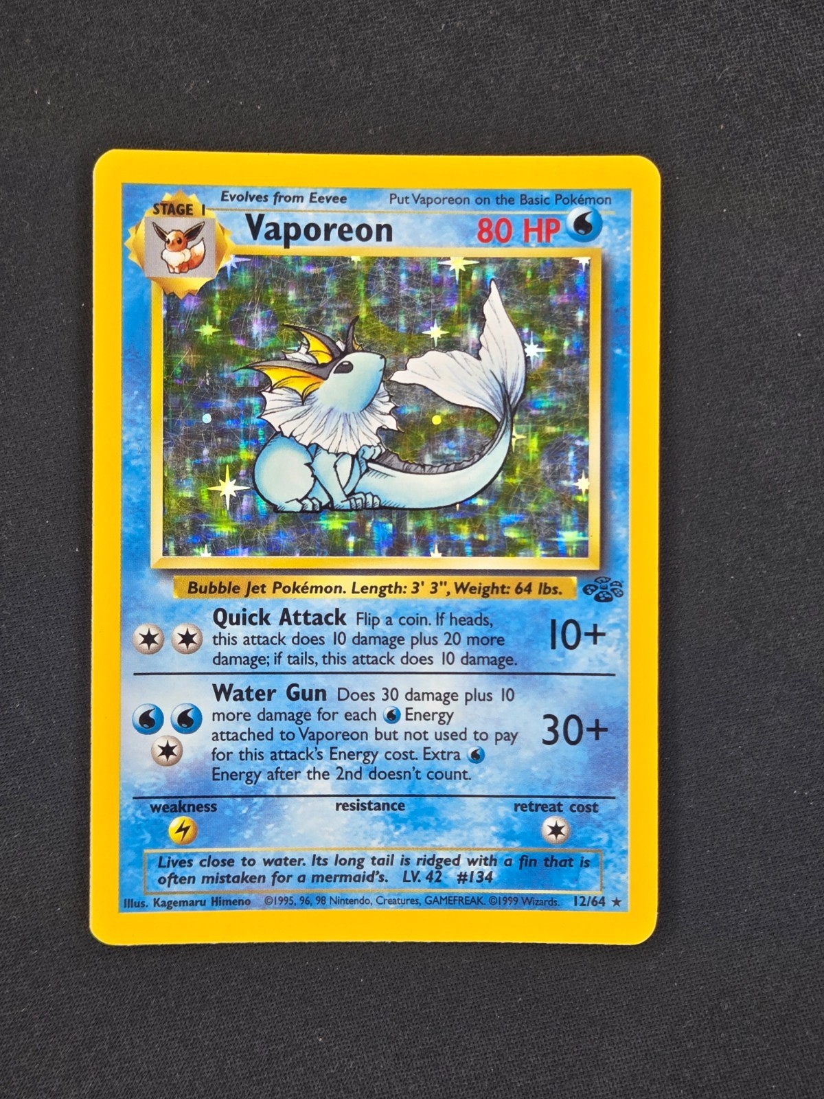 Vaporeon Jungle #12 Excellent