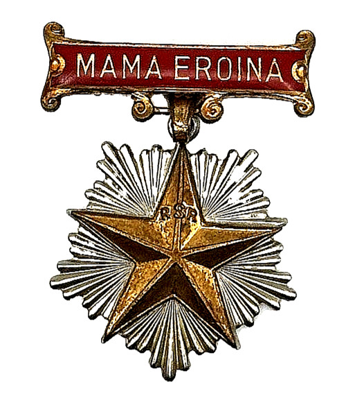 Romania Mama Eroina Mother Heroine Order Small RSR Communist Era Star Medal Romania Mama Eroina Mother Heroine Order Small RSR Communist Era Star Medal