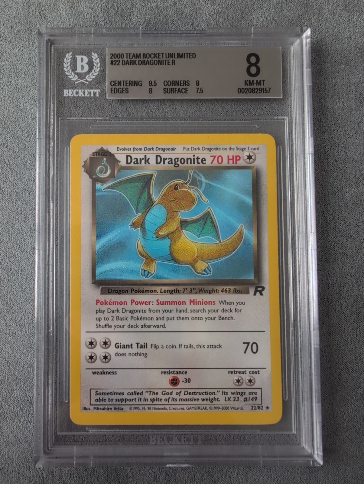 Pokemon Dark Dragonite TCG Card 22/82 Team Rocket