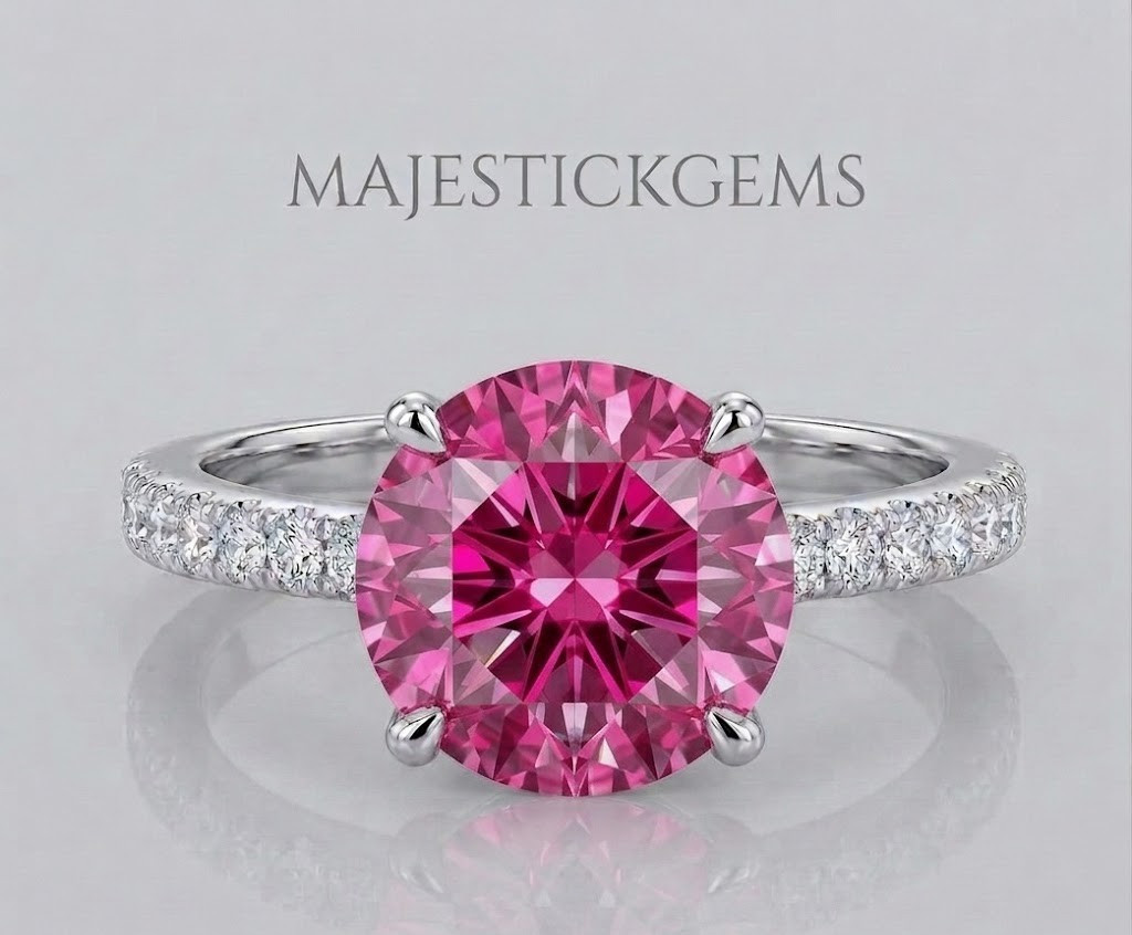4 Ct Lab Grown Diamond Ring Sterling Silver Pink Round Cut VVS1 Certified