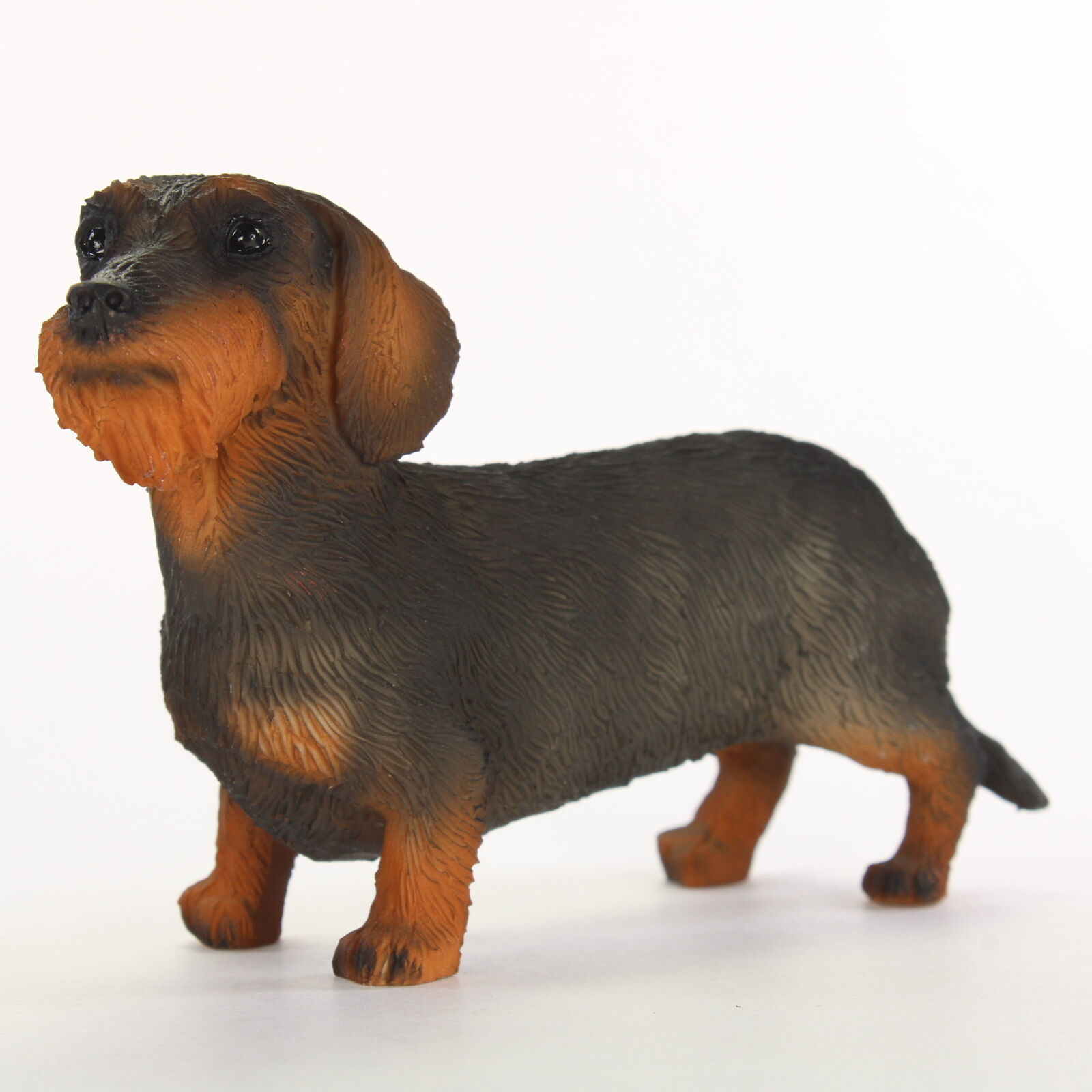 Dachshund Figurine Hand Painted Collectible Statue Wirehaired