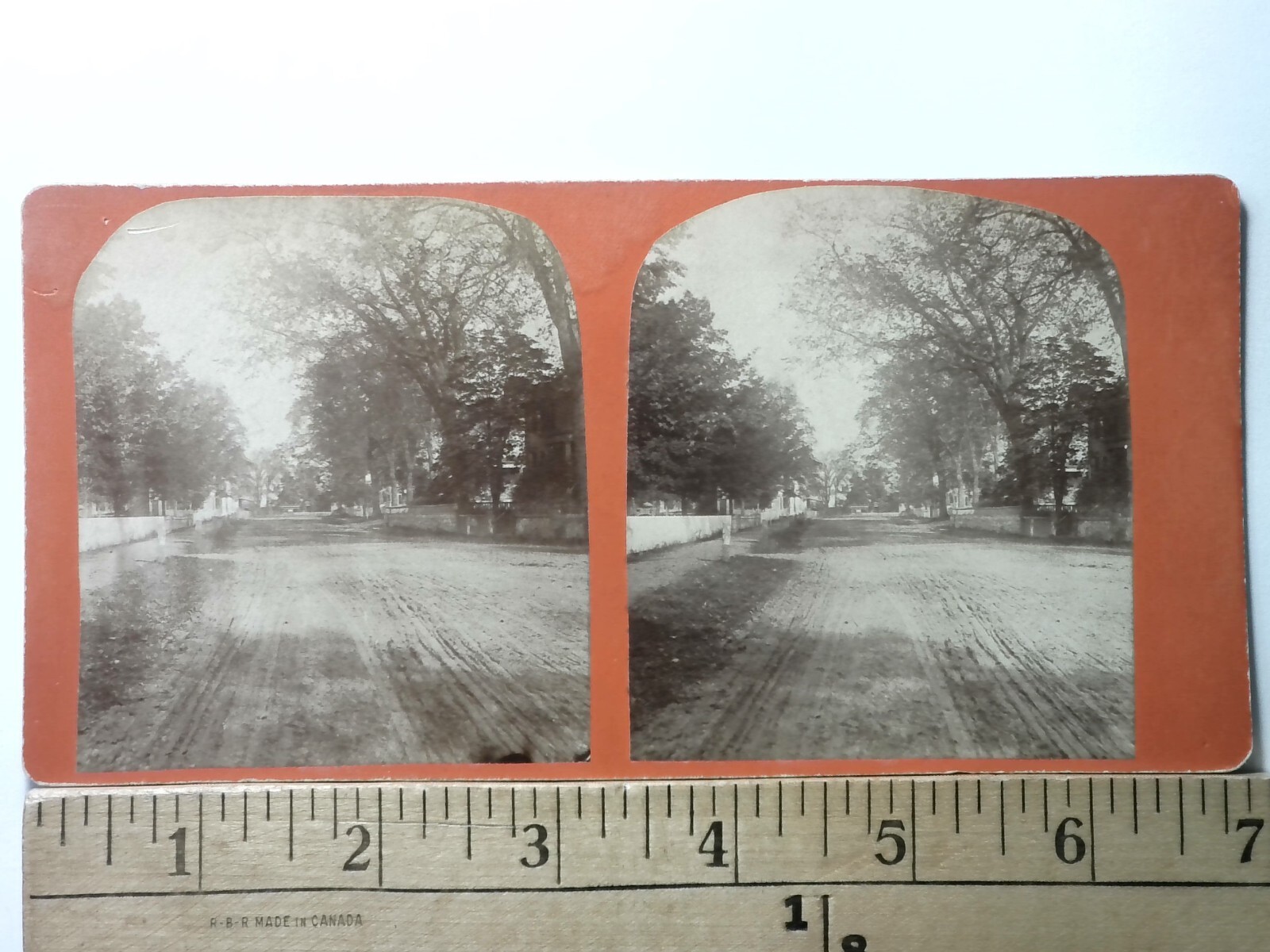 South Berwick Maine Stereoview Street Scene Congregationalist Church 1860s