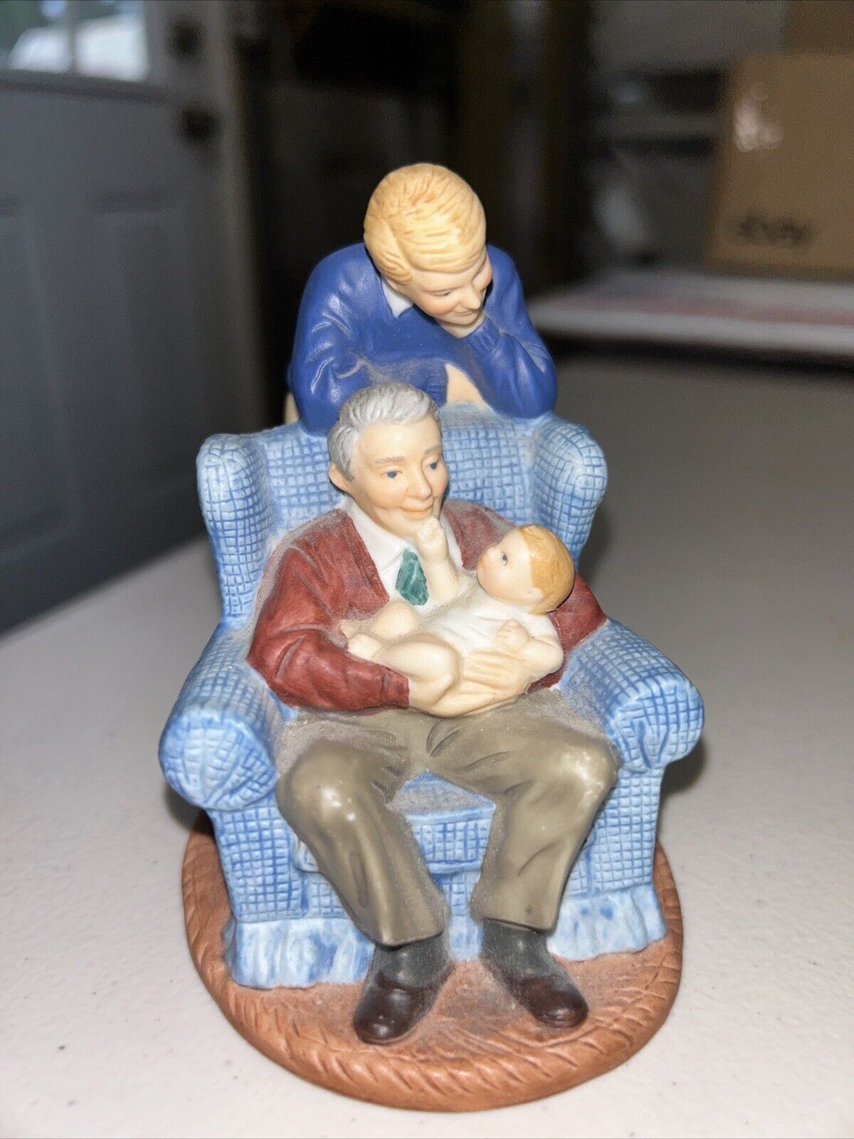 Vintage Avon Figurine Passing Down Dream Grandpa Father Dad Son Men 3 Generation