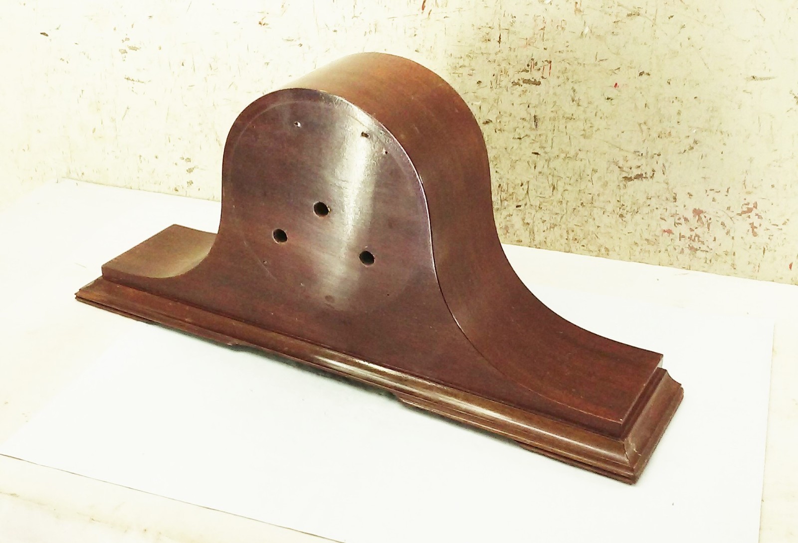 Vtg antique Ingraham Mantel mechanical wind up clock Wood case