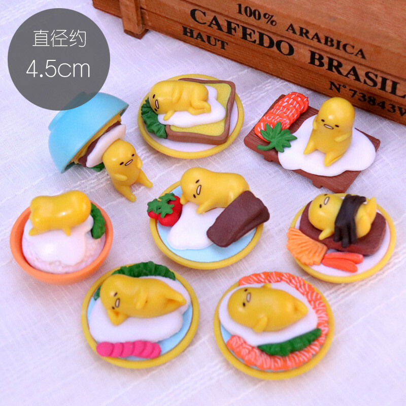 Anime Gudetama Figure Set Lazy Egg Mini Model Ornaments Home Decor Gift