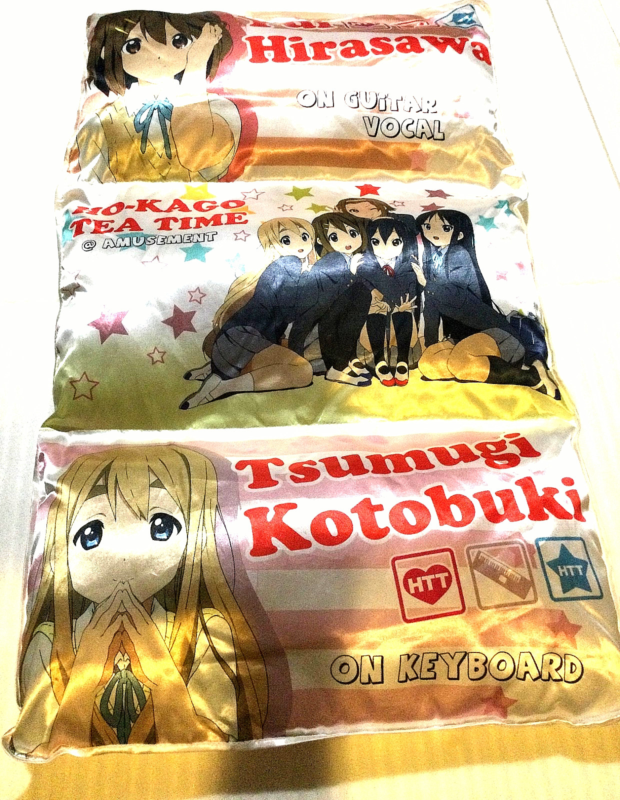 K-ON Genuine Limited PILLOW PLUSH Prizes Set w/ Tags Anime KON K ON SEGA RARE 