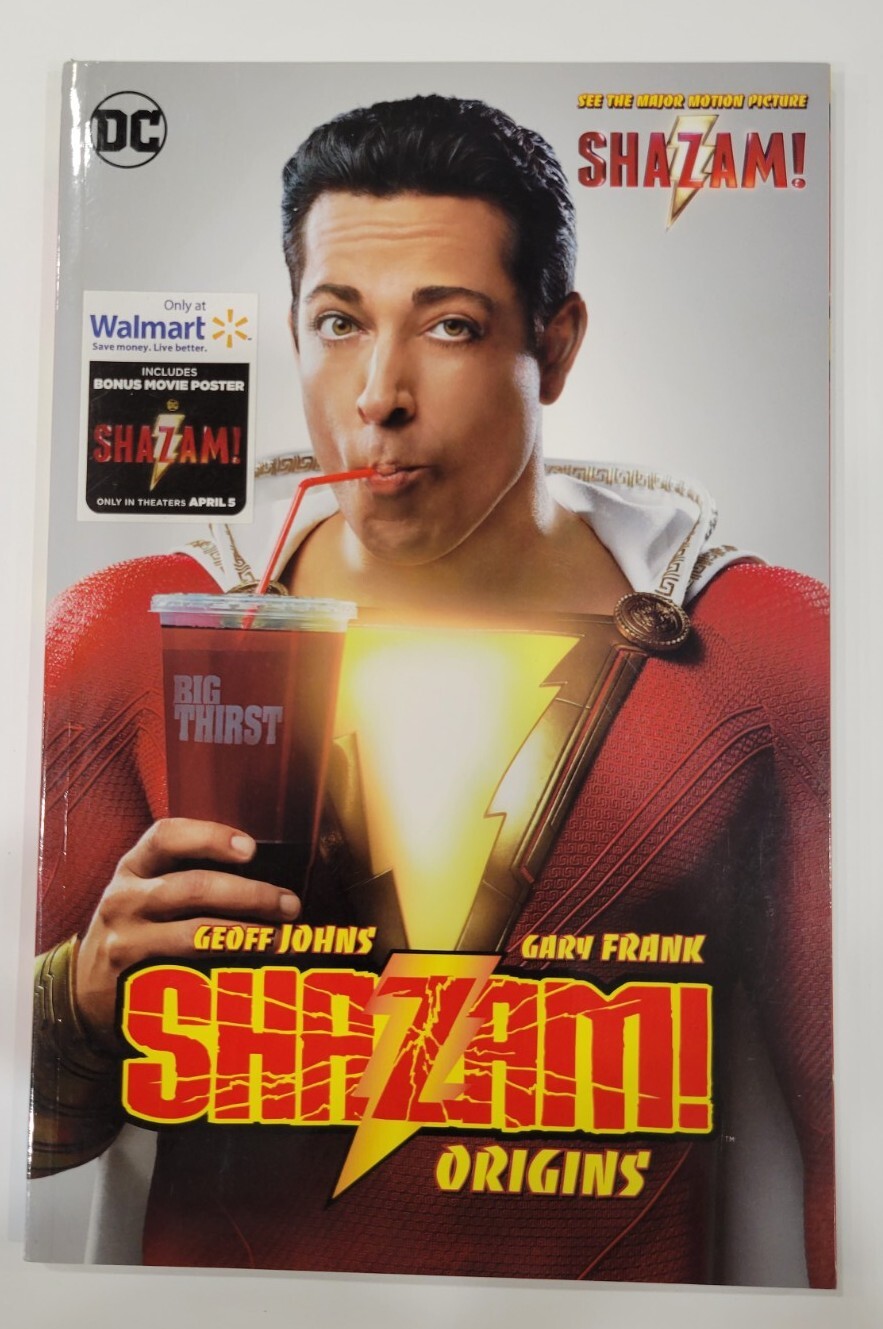 Shazam - ORIGINS - MOVIE POSTER INCLUDED - Walmart - Johns - Graphic Novel TPB