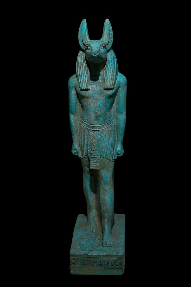 UNIQUE ANTIQUE ANCIENT EGYPTIAN Statue Heavy Stone God Anubis Hand Carved