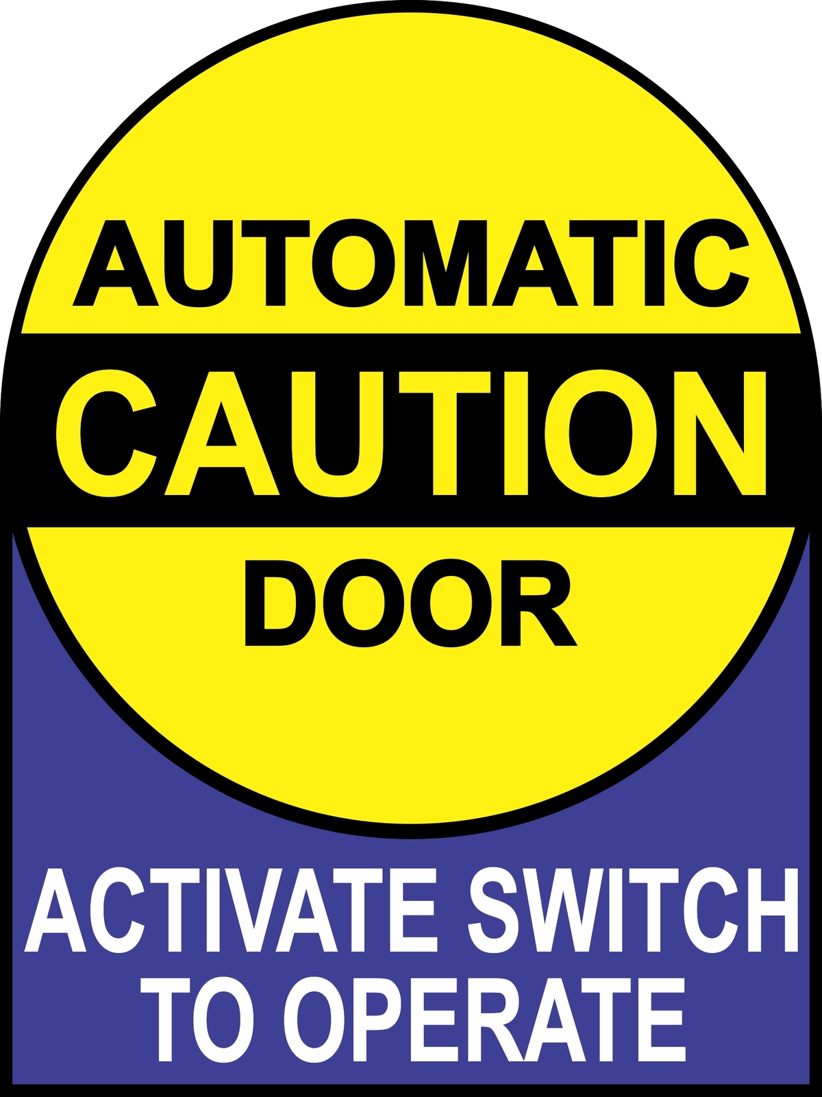 6in x 8in Caution Automatic Door Sticker Car Truck Vehicle Bumper Decal