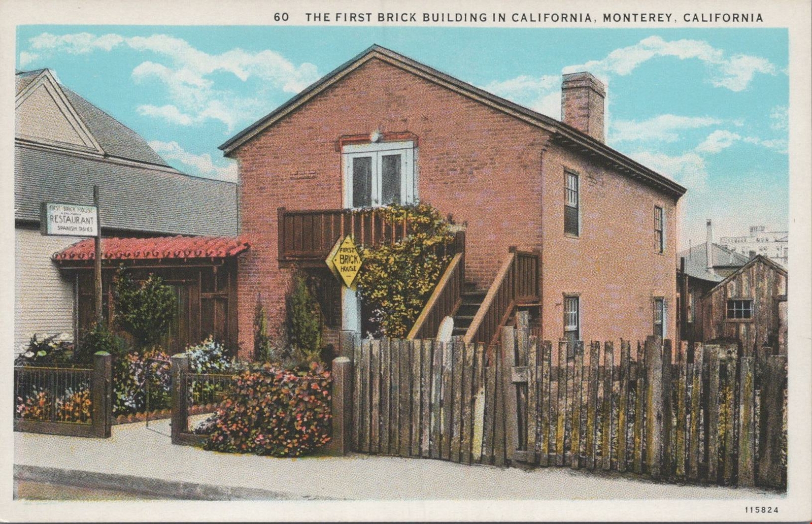 Postcard The First Brick Building in California Monterey CA Postcard The First Brick Building in California Monterey CA