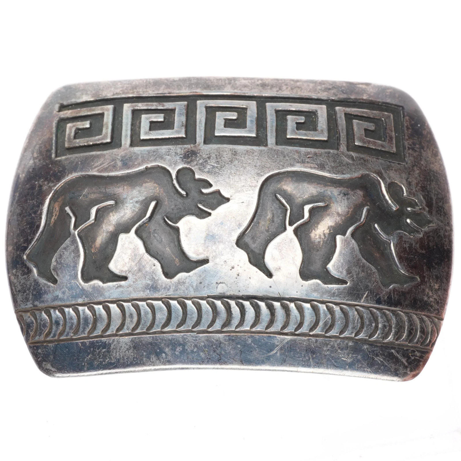 Rosco Scott Navajo vintage bears sterling silver buckle for 1.5\