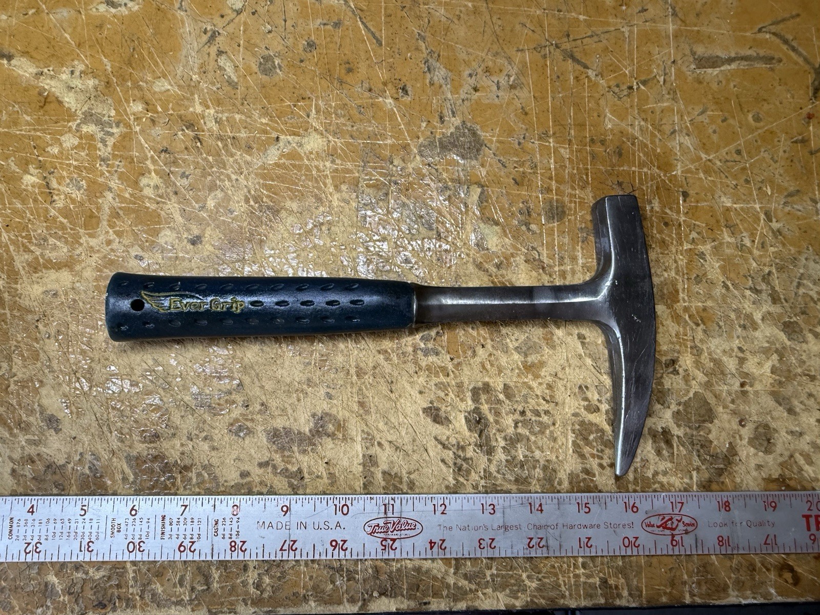 Vintage Estwing Ever Grip Rock Pick Hammer Geologist Prospecting USA Blue Handle