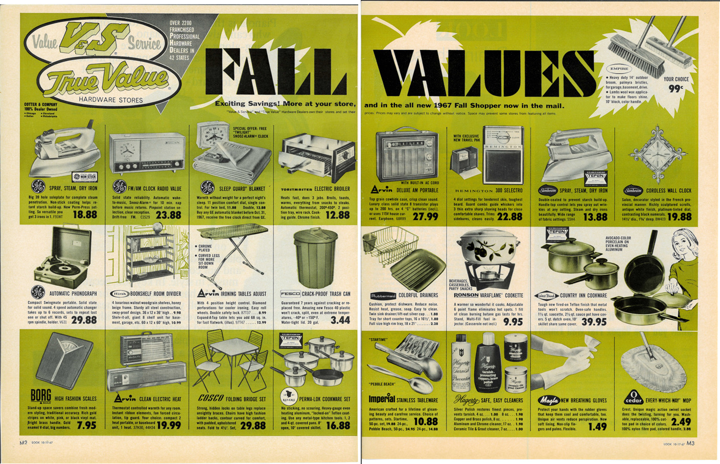 1967 TRUE VALUE V&S Retail Circular Advertising Vintage Magazine 2 Page Print Ad