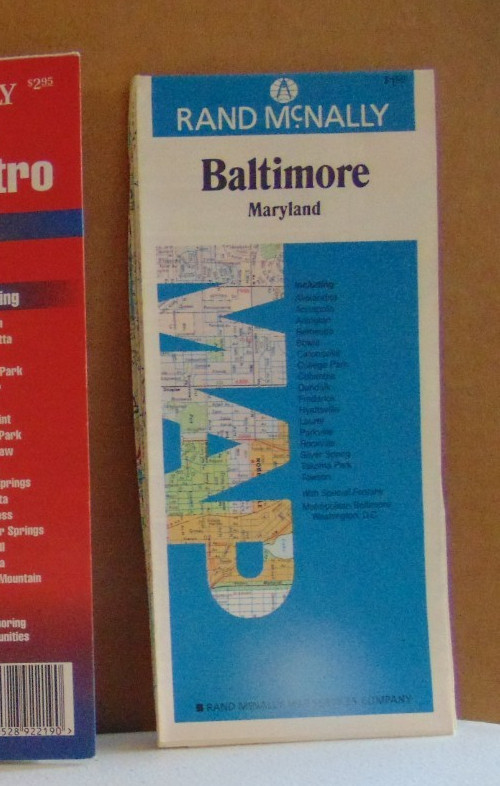 1981 Rand McNally Street Map of Baltimore, Maryland